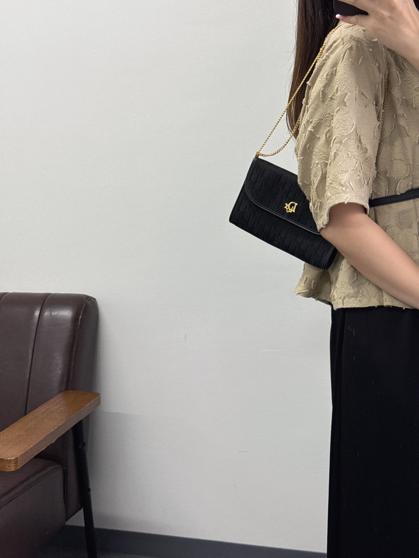 Dior Vintage Chain Trotter Shoulder Bag