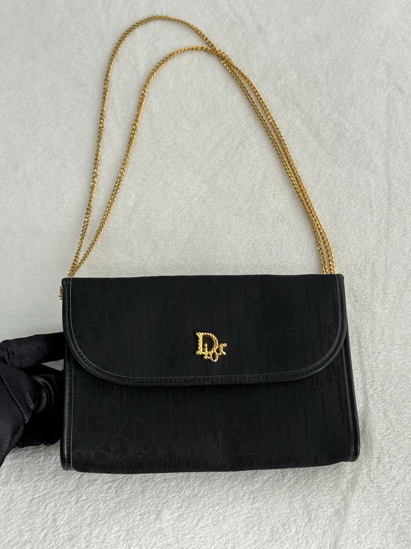 Dior Vintage Chain Trotter Shoulder Bag