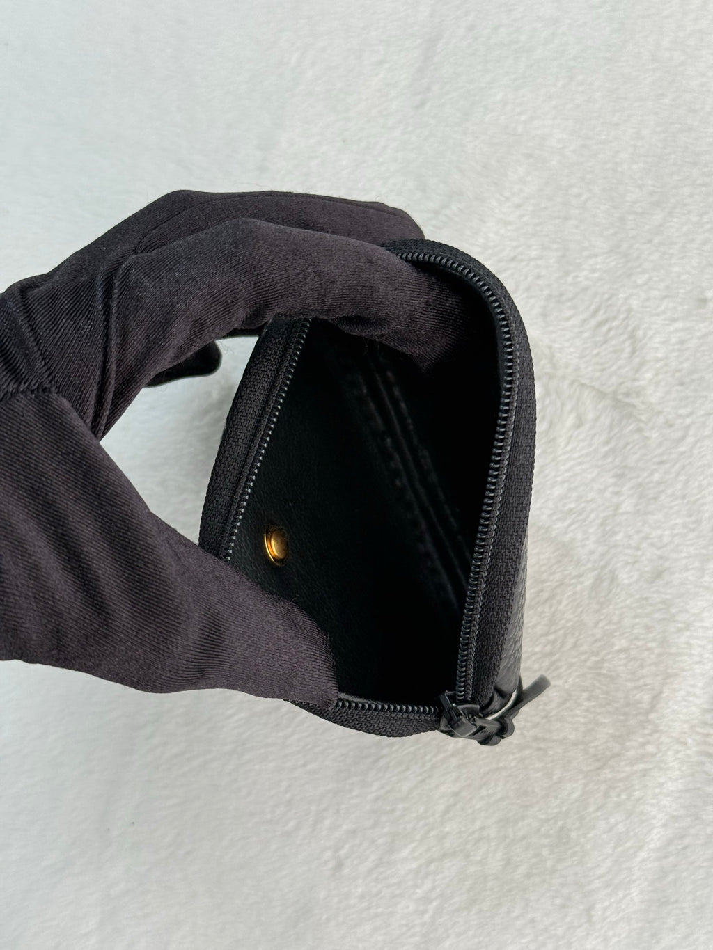 CHRISTIAN DIOR Oval Leather Coin Purse