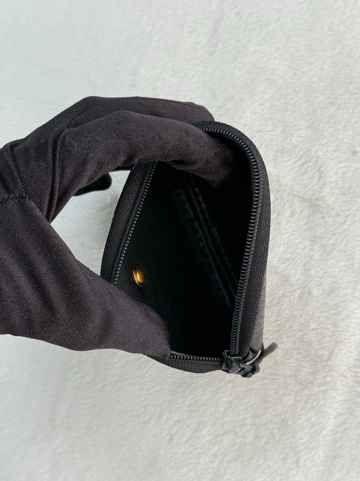 CHRISTIAN DIOR Oval Leather Coin Purse