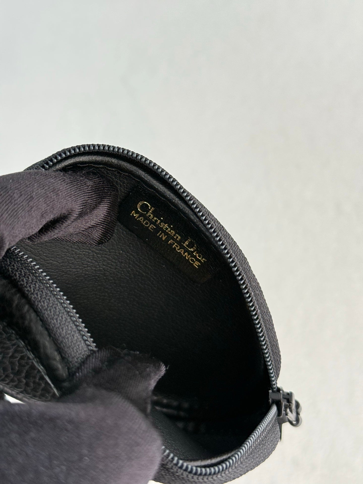 CHRISTIAN DIOR Oval Leather Coin Purse