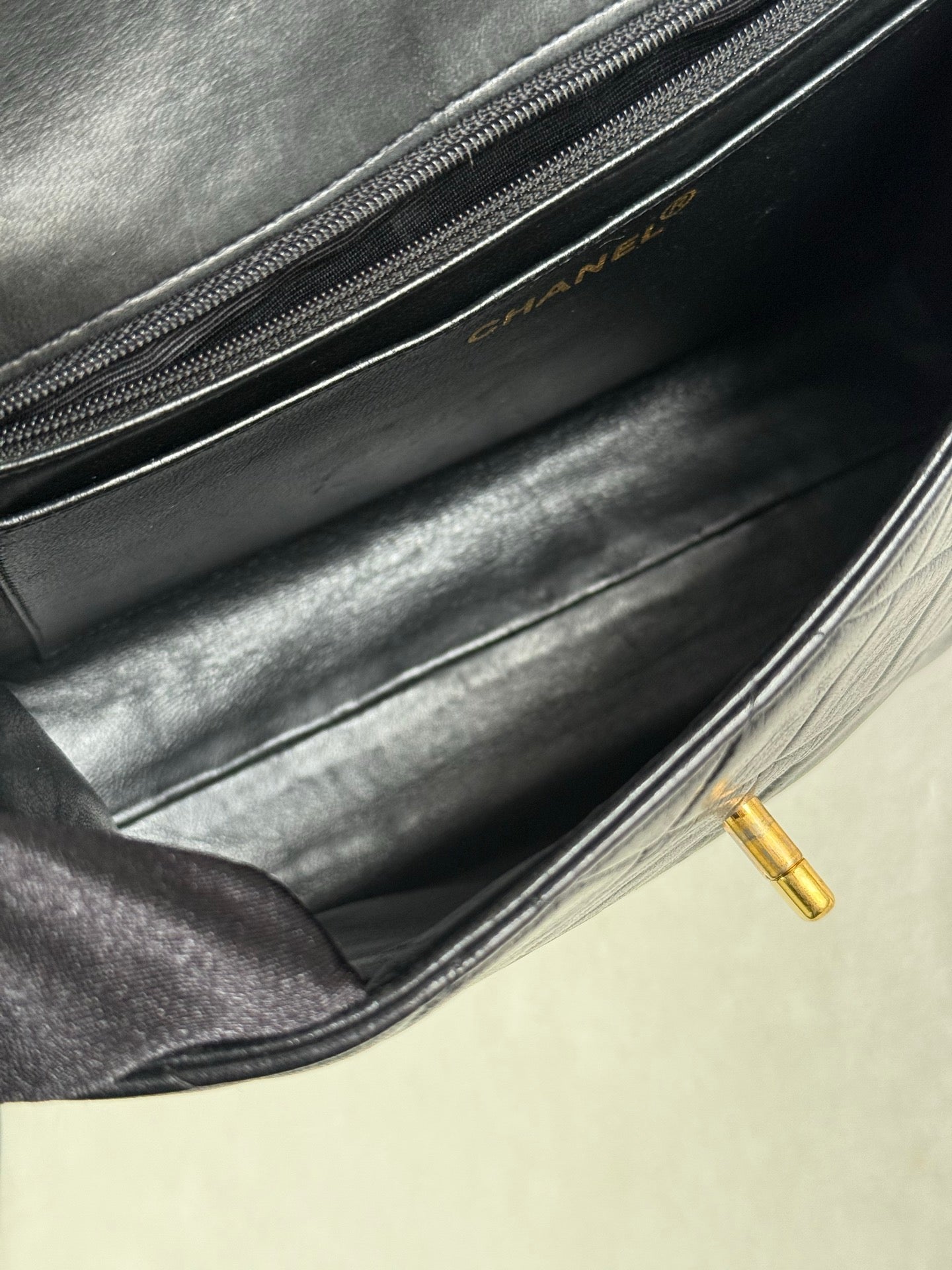 CHANEL Lambskin Straight Flap Bag 1997