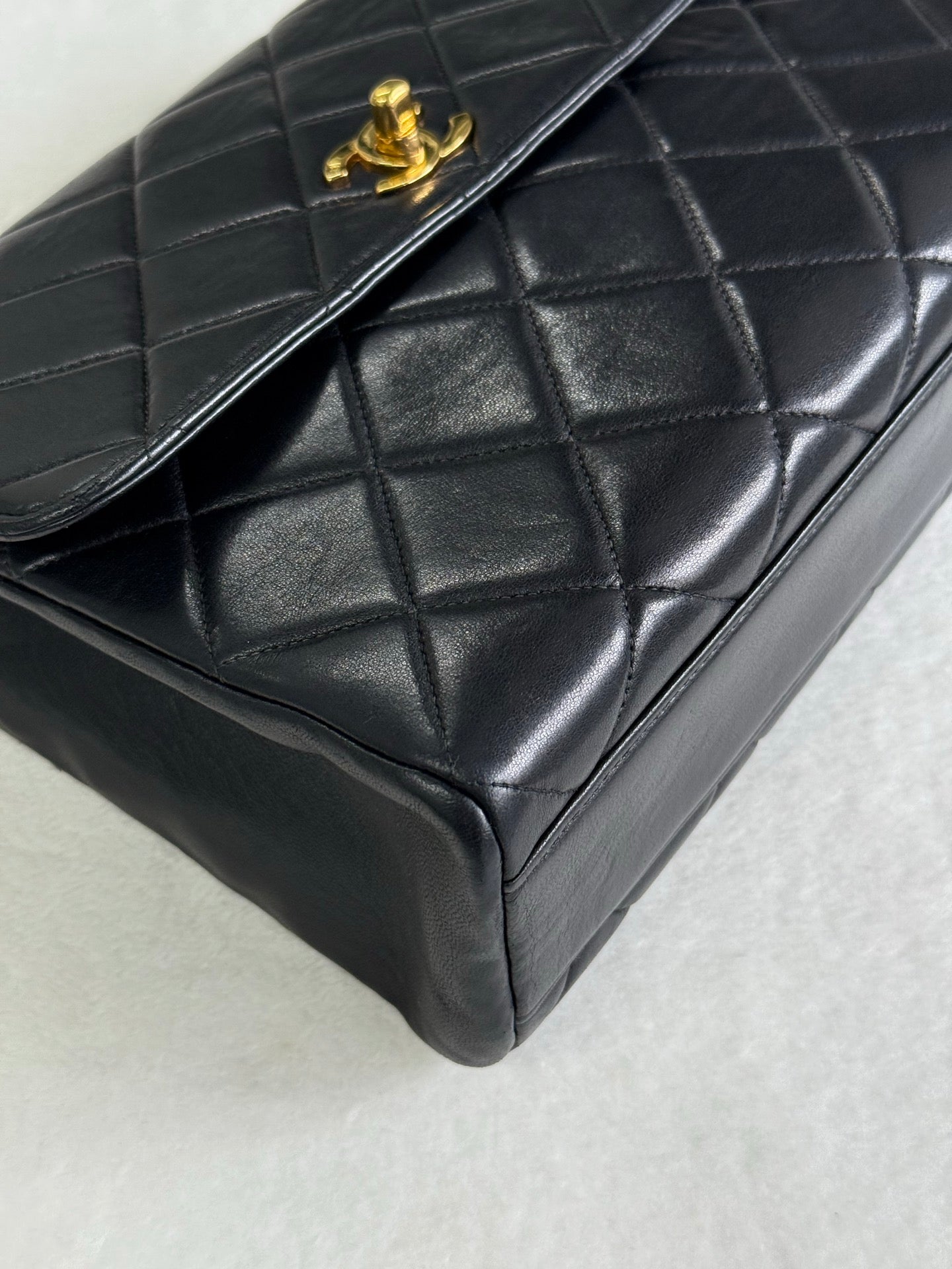 CHANEL Lambskin Straight Flap Bag 1997