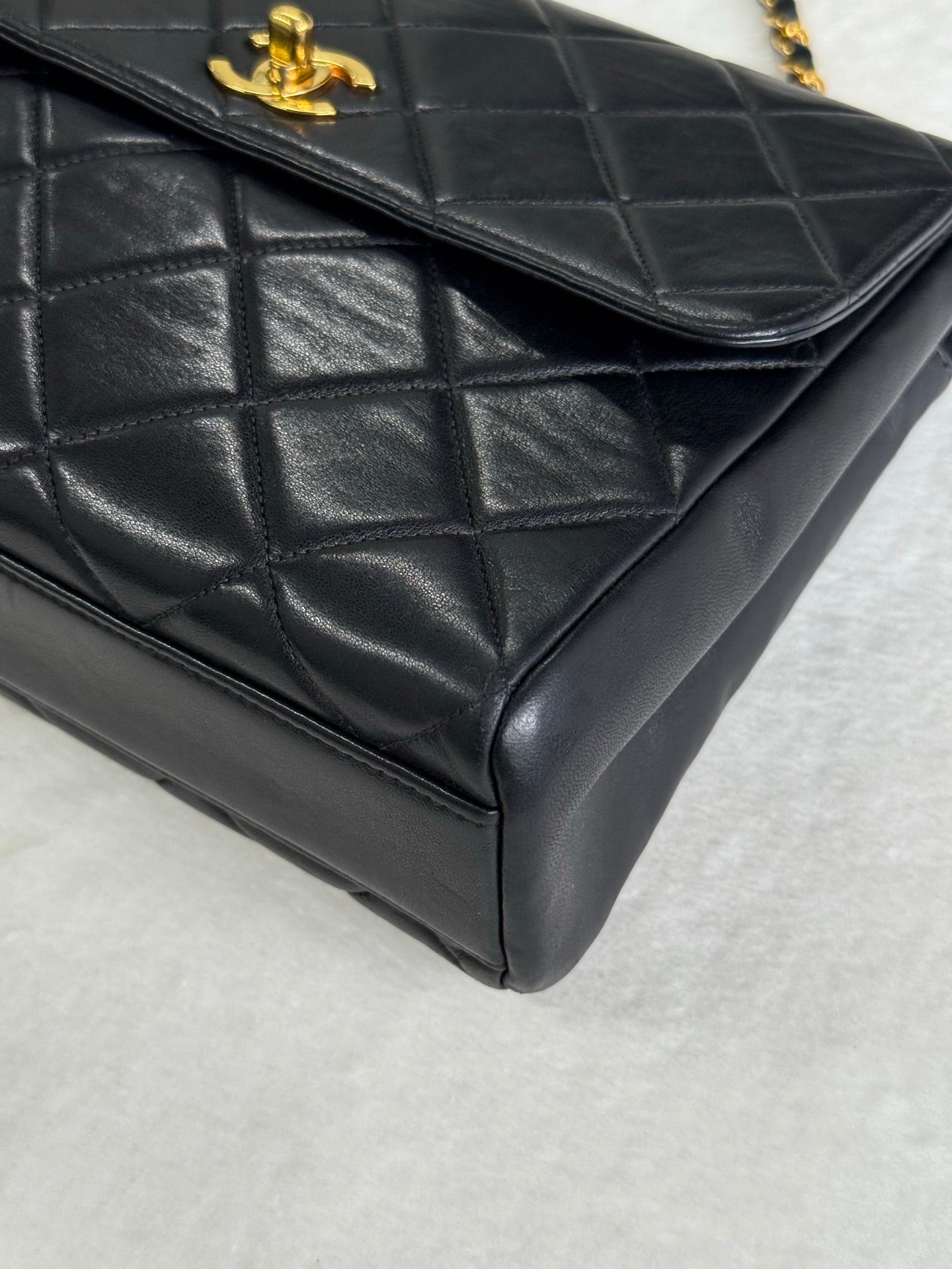 CHANEL Lambskin Straight Flap Bag 1997