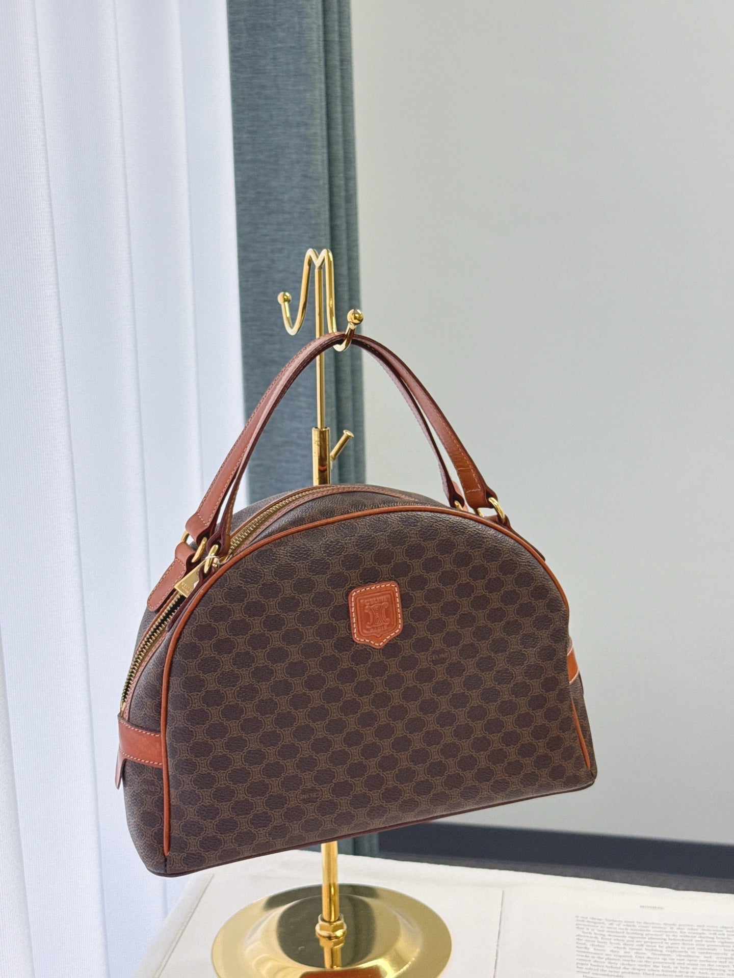 CELINE Macadam Halfmoon Shoulder bag