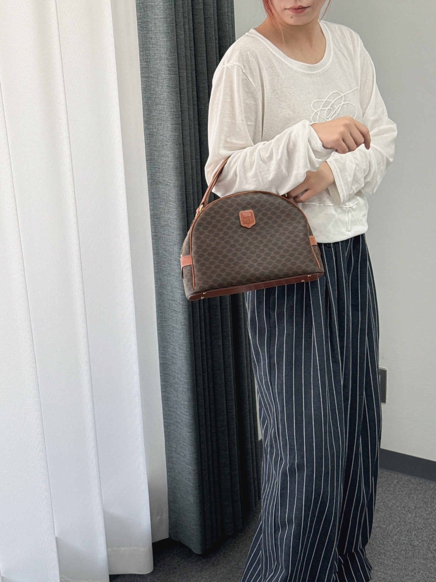 CELINE Macadam Halfmoon Shoulder bag