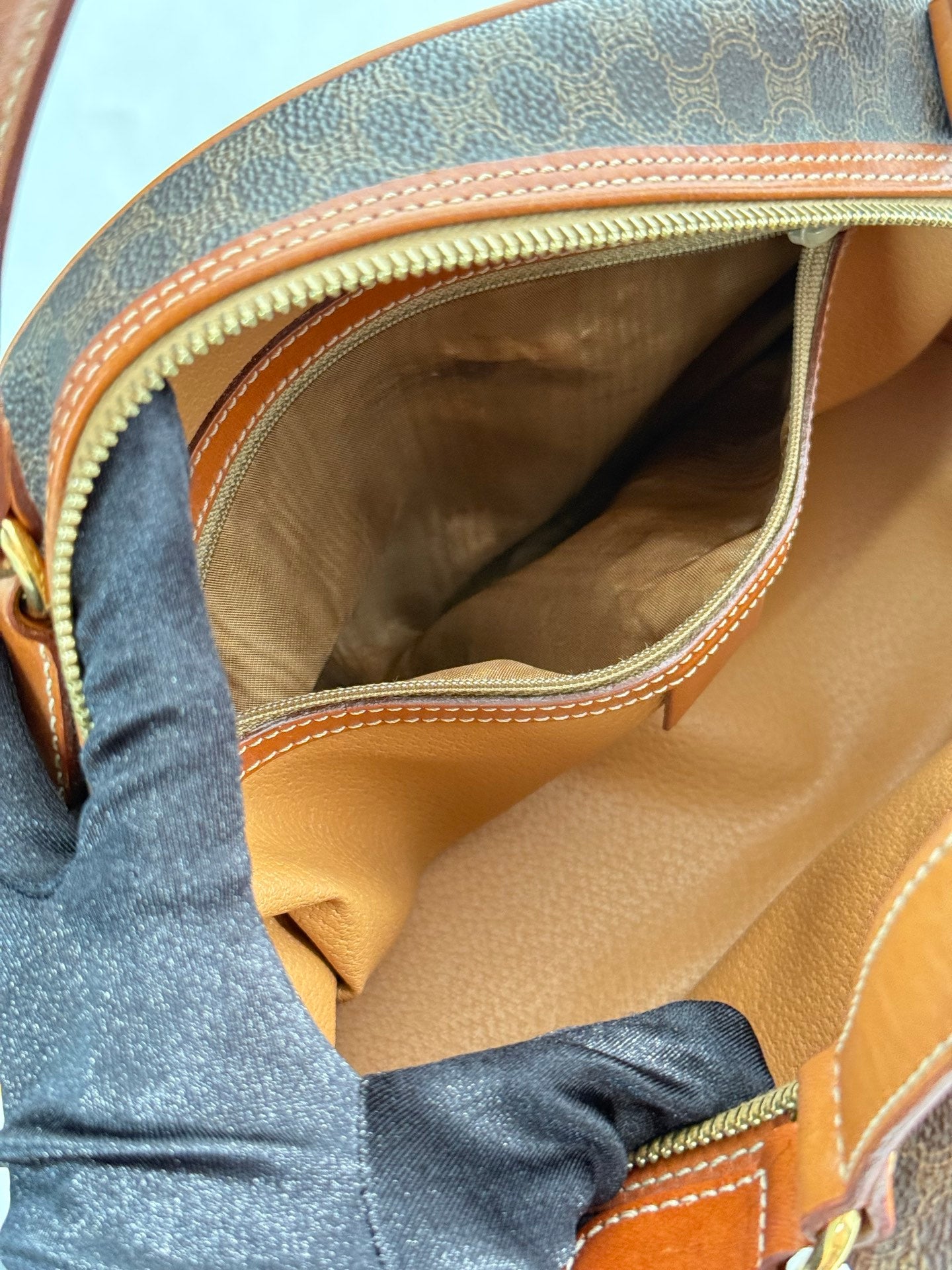 CELINE Macadam Halfmoon Shoulder bag