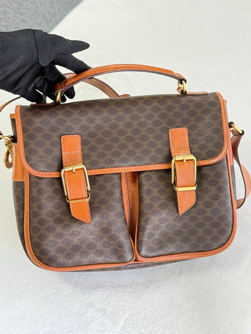 CELINE Macrame Satchel bag