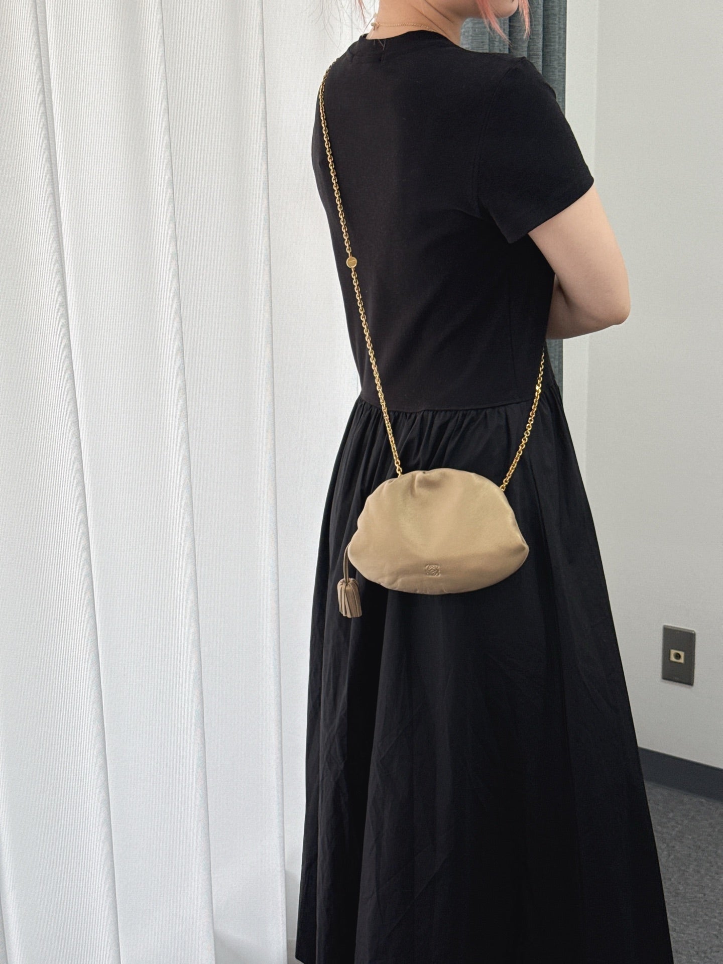 LOEWE Olive-gold  Cloud Kisslock Bag