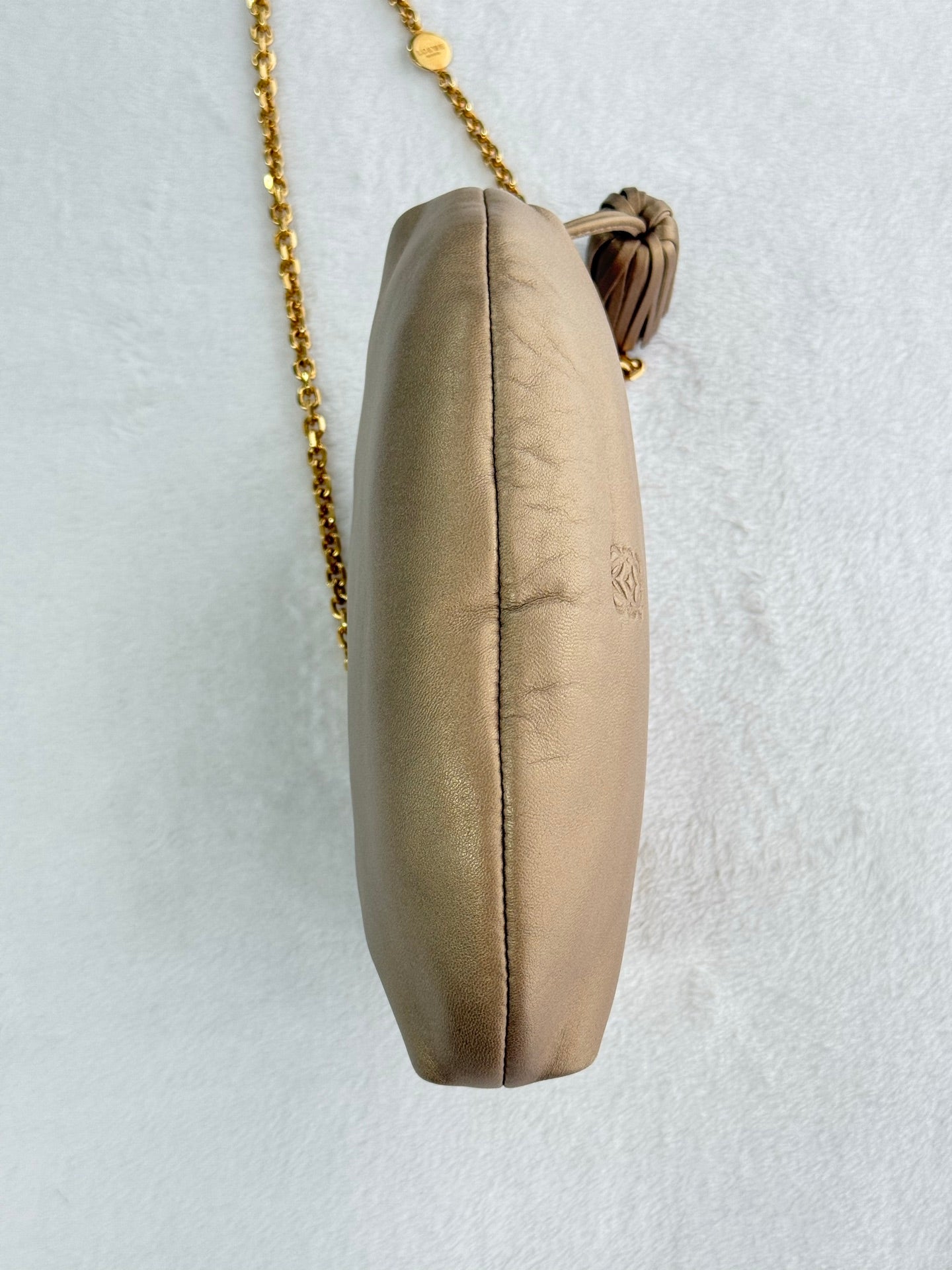LOEWE Olive-gold  Cloud Kisslock Bag