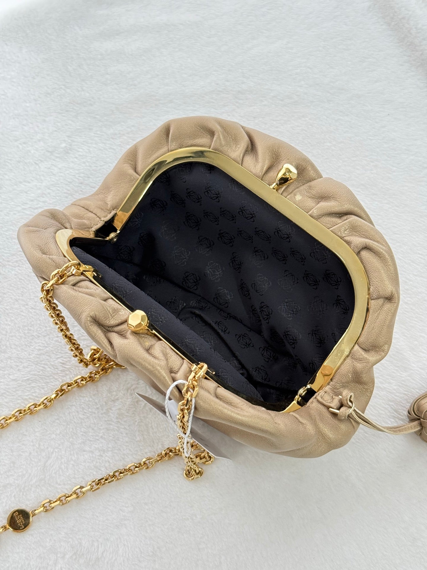LOEWE Olive-gold  Cloud Kisslock Bag