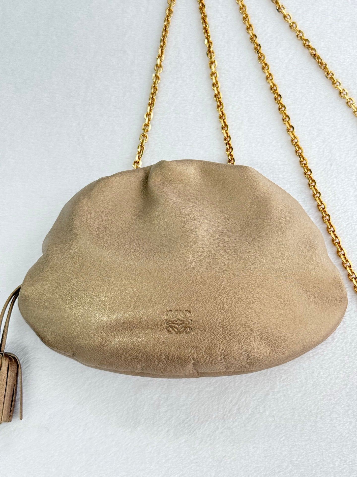 LOEWE Olive-gold  Cloud Kisslock Bag