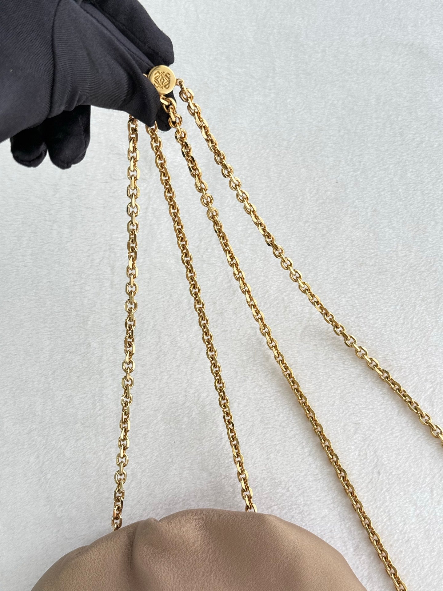 LOEWE Olive-gold  Cloud Kisslock Bag