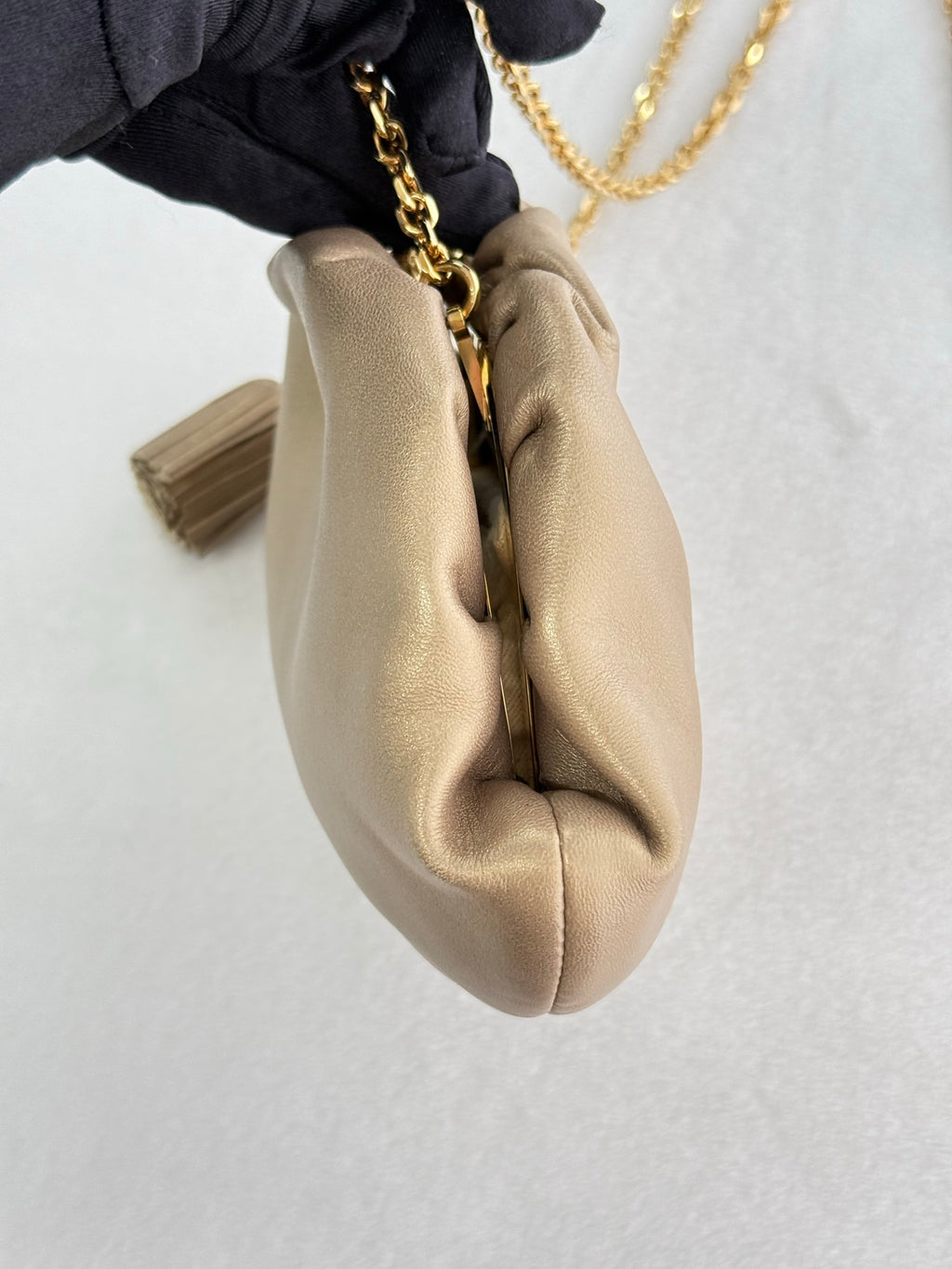 LOEWE Olive-gold  Cloud Kisslock Bag