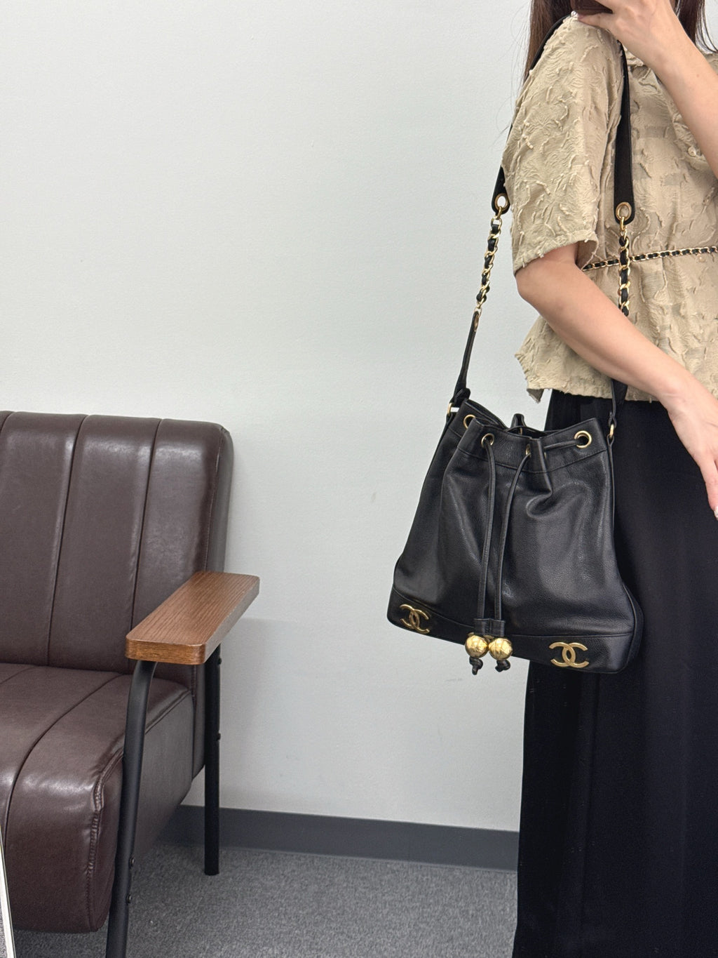 CHANEL Cavier Bucket Bag