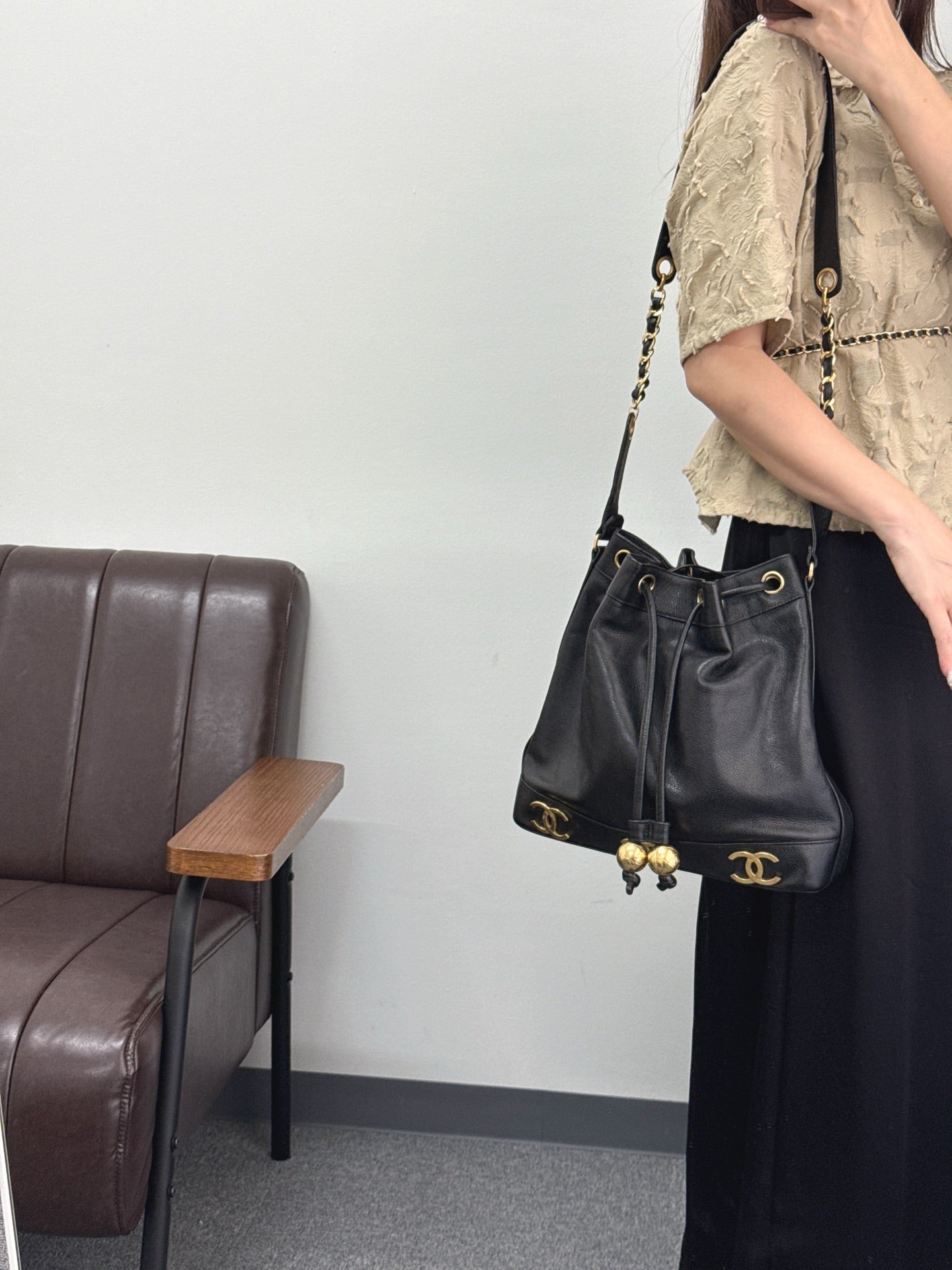 CHANEL Cavier Bucket Bag