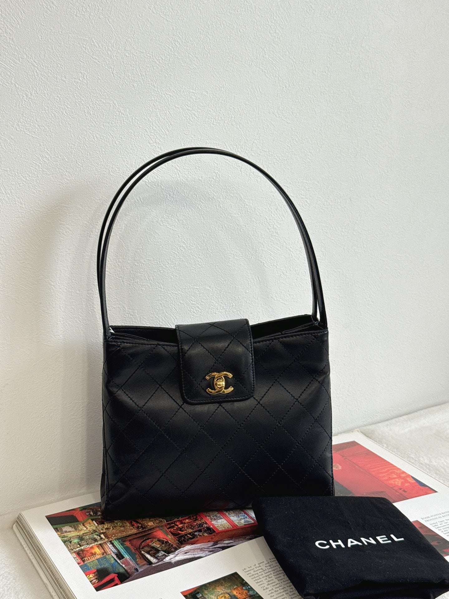 CHANEL Lambskin Handle Bag