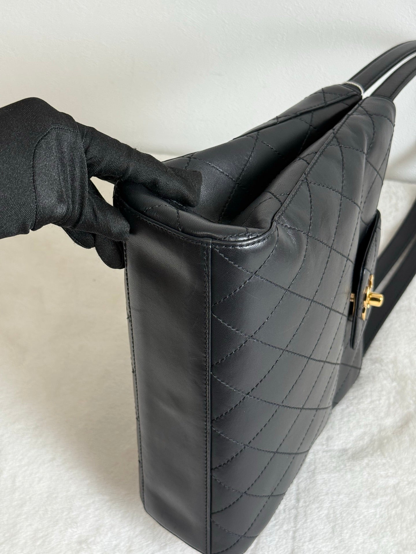 CHANEL Lambskin Handle Bag