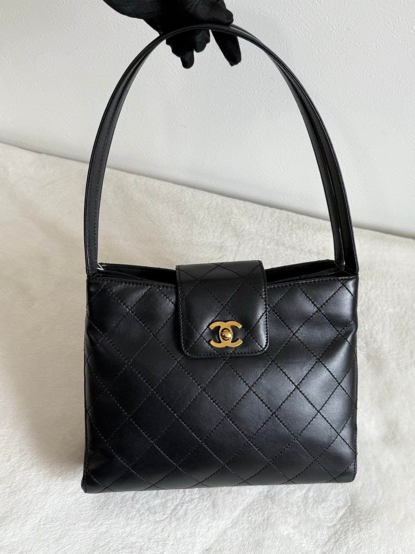 CHANEL Lambskin Handle Bag