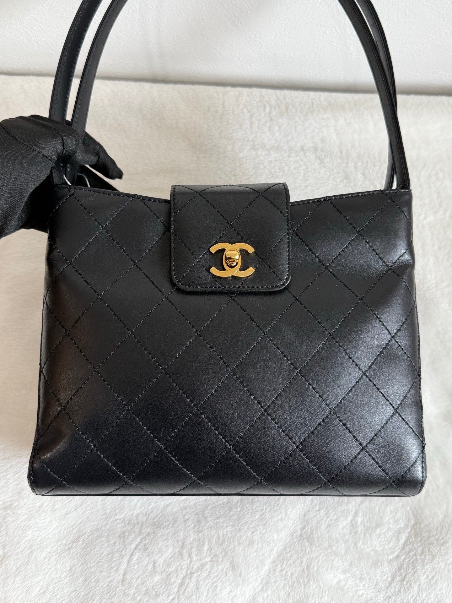 CHANEL Lambskin Handle Bag