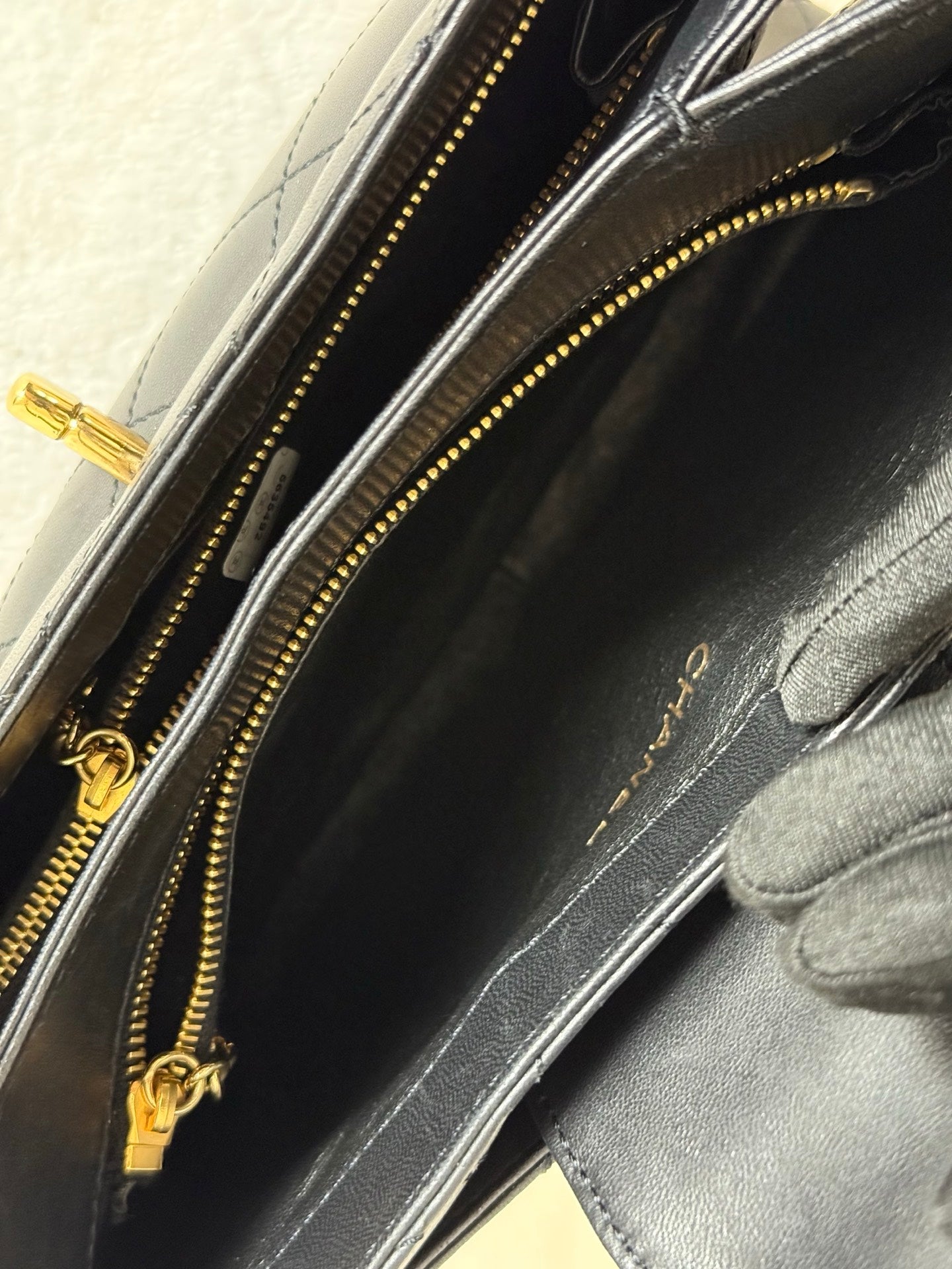 CHANEL Lambskin Handle Bag