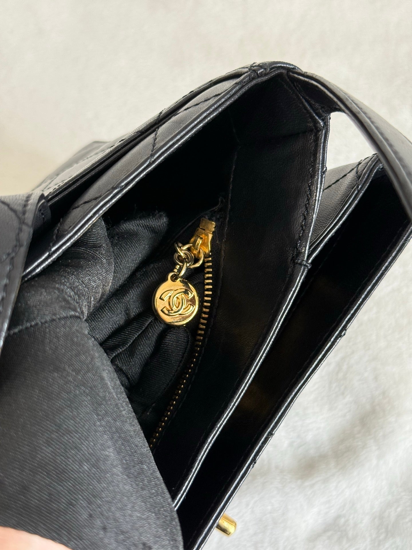 CHANEL Lambskin Handle Bag