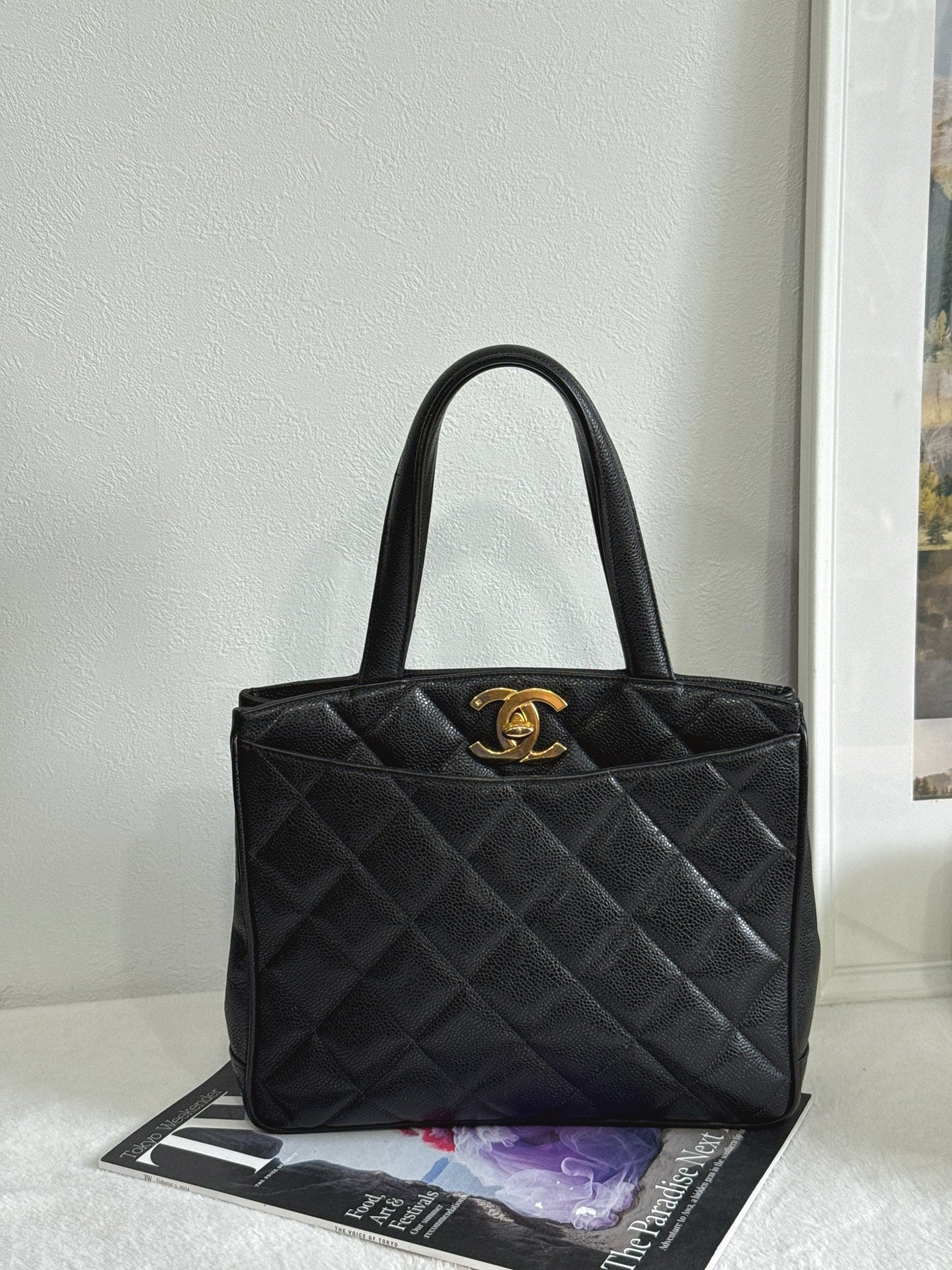 CHANEL Cavier Handle Bag