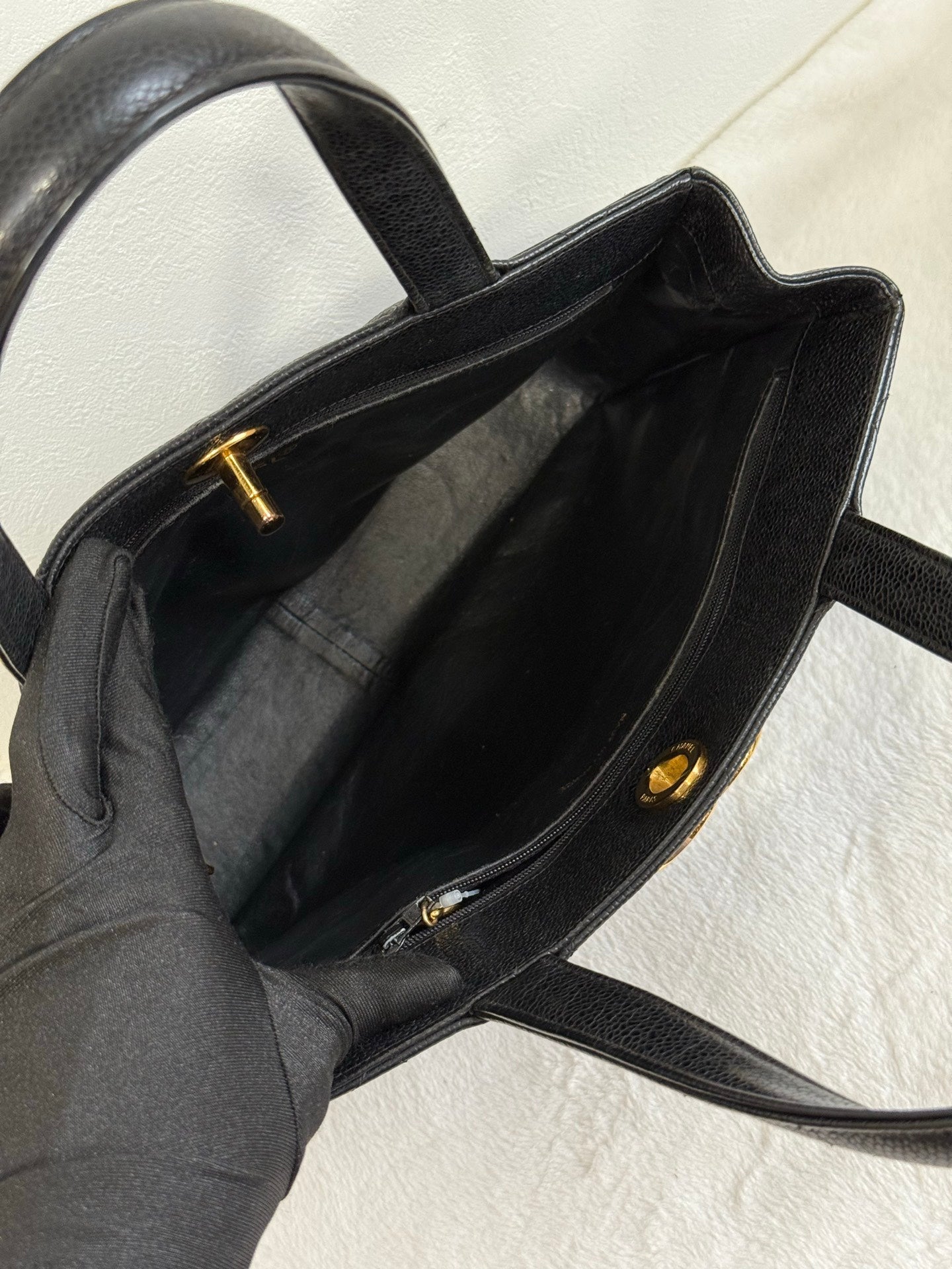 CHANEL Cavier Handle Bag