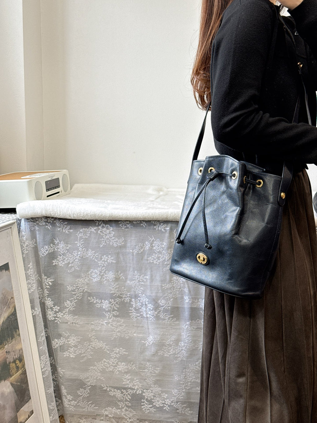 BURBERRY Bucket Shoulder Bag