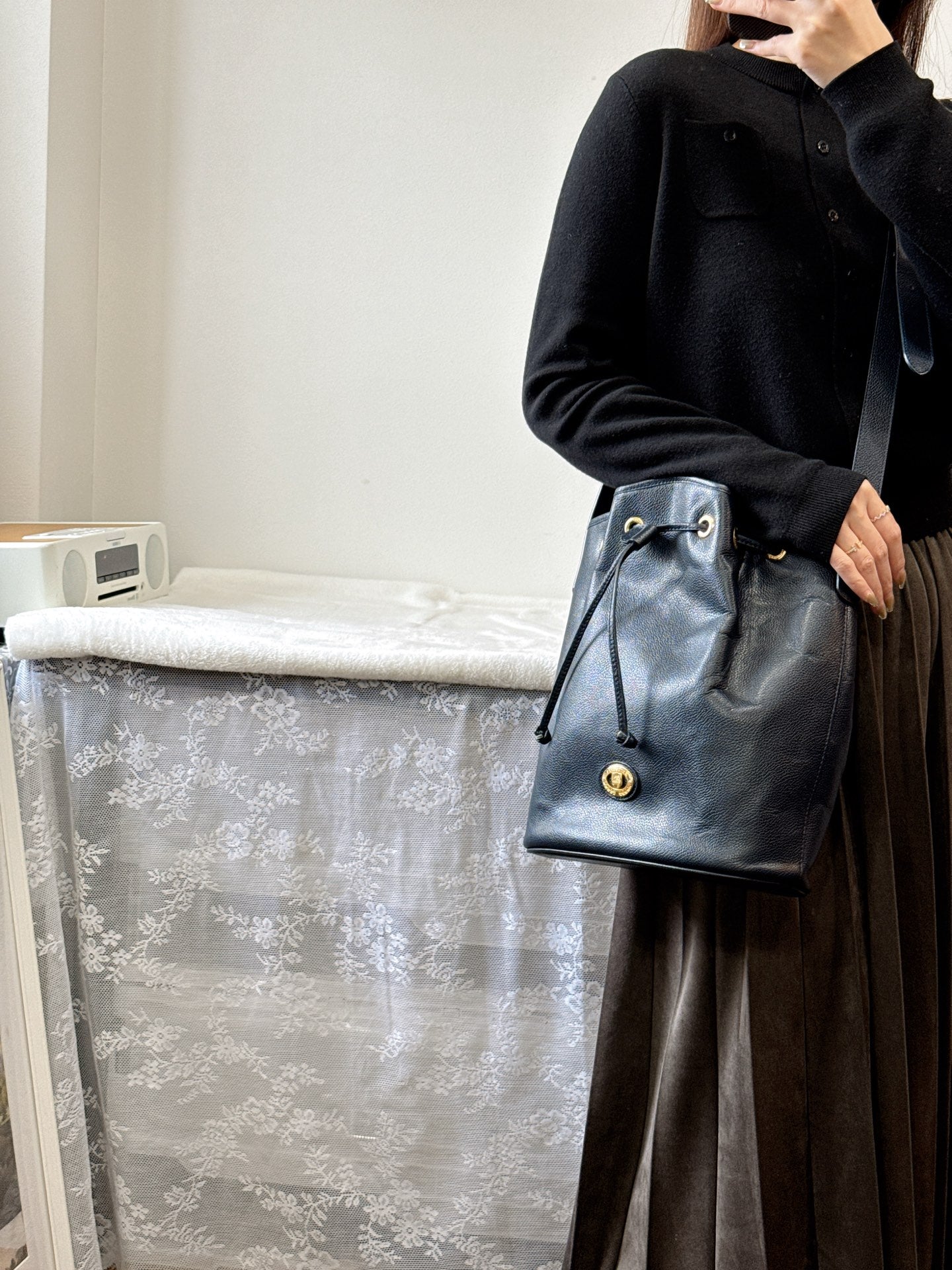 BURBERRY Bucket Shoulder Bag