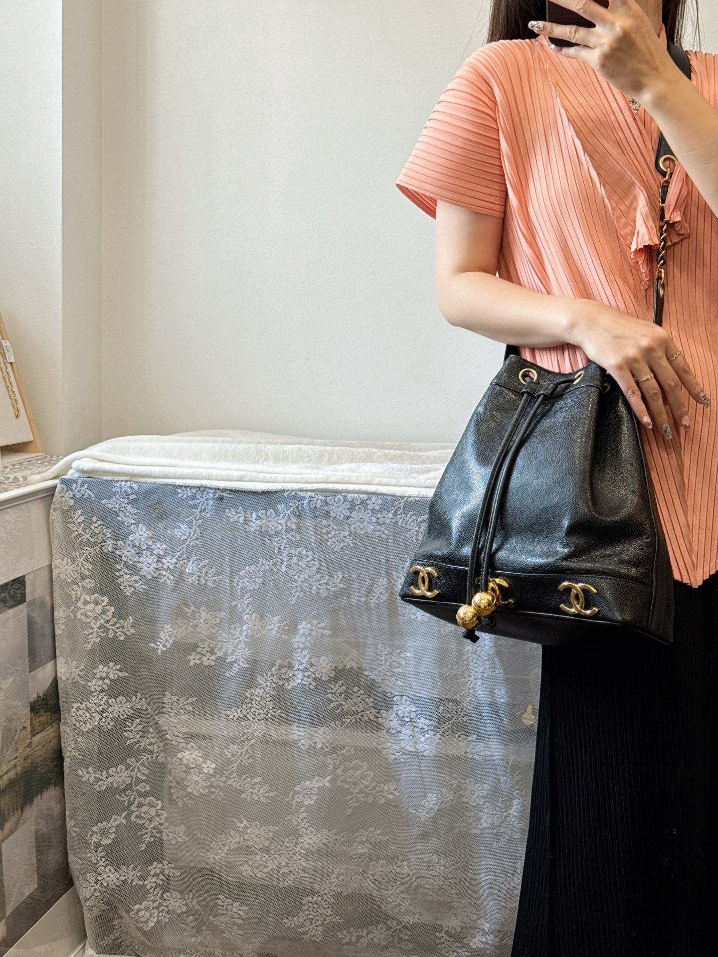 CHANEL Bucket Shoulder Bag