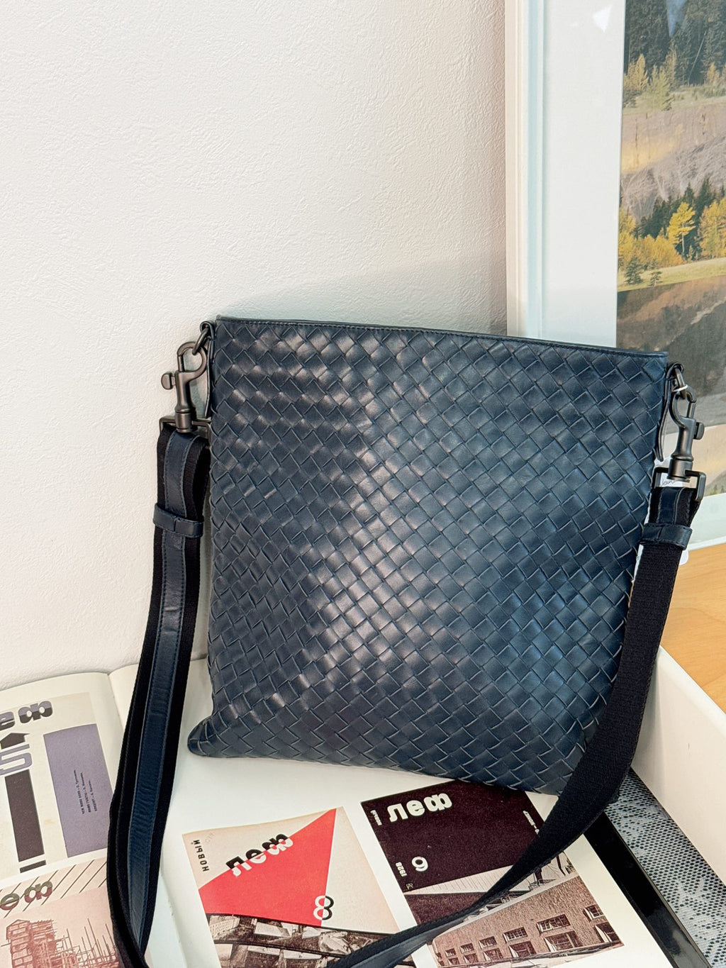 BOTTEGA VENETA Navy Shoulder Bag