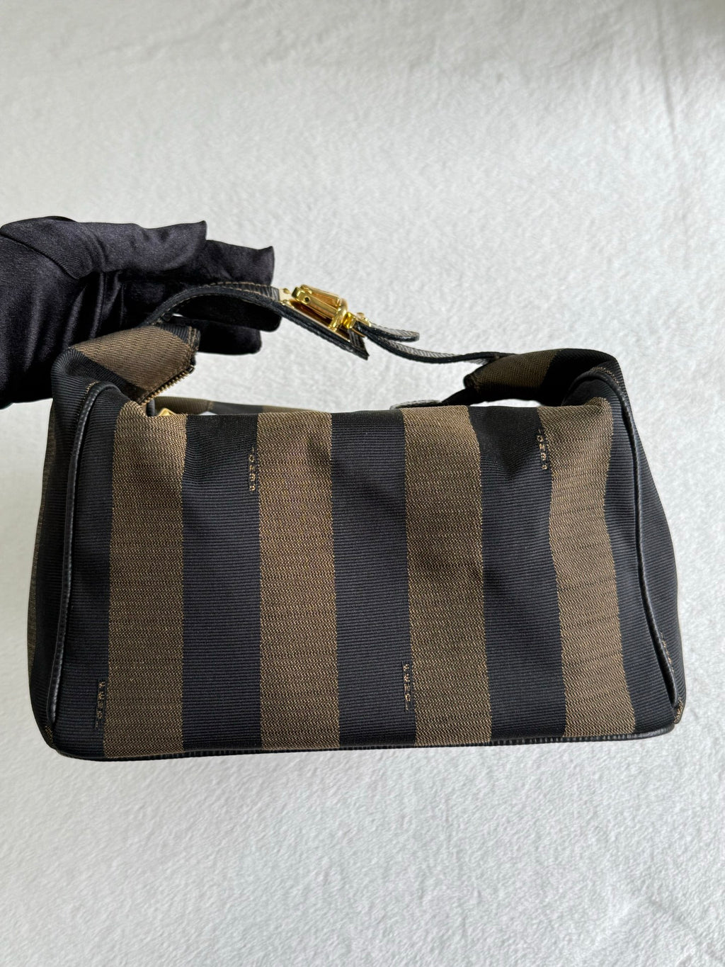 FENDI Pequin Stripe Box Bag