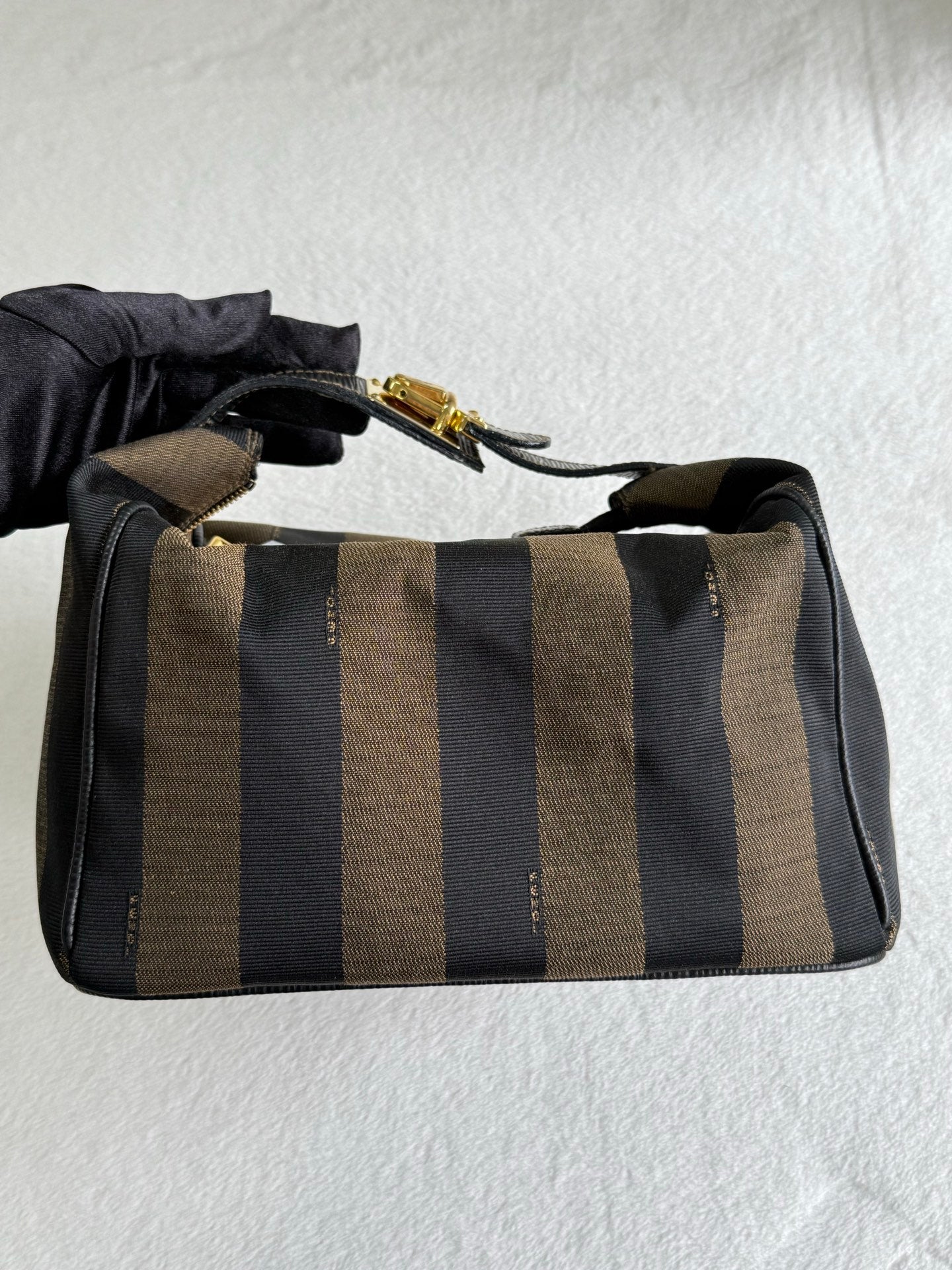 FENDI Pequin Stripe Box Bag