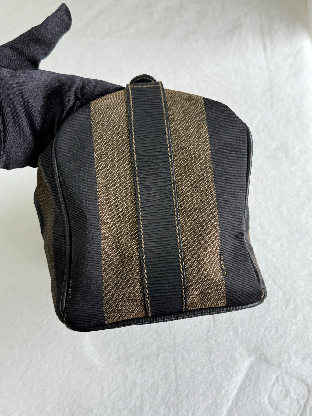 FENDI Pequin Stripe Box Bag