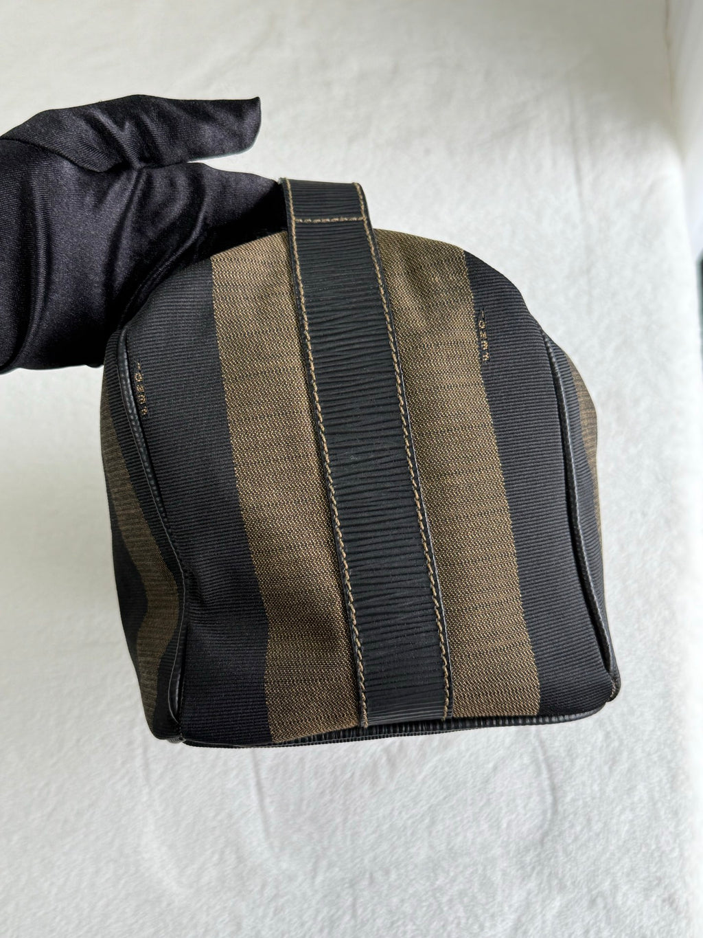 FENDI Pequin Stripe Box Bag