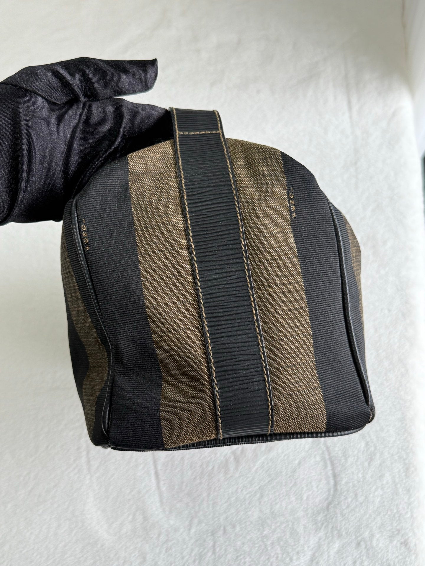 FENDI Pequin Stripe Box Bag