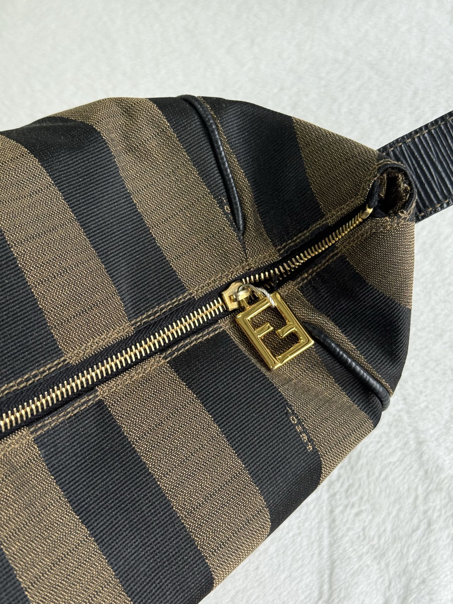 FENDI Pequin Stripe Box Bag