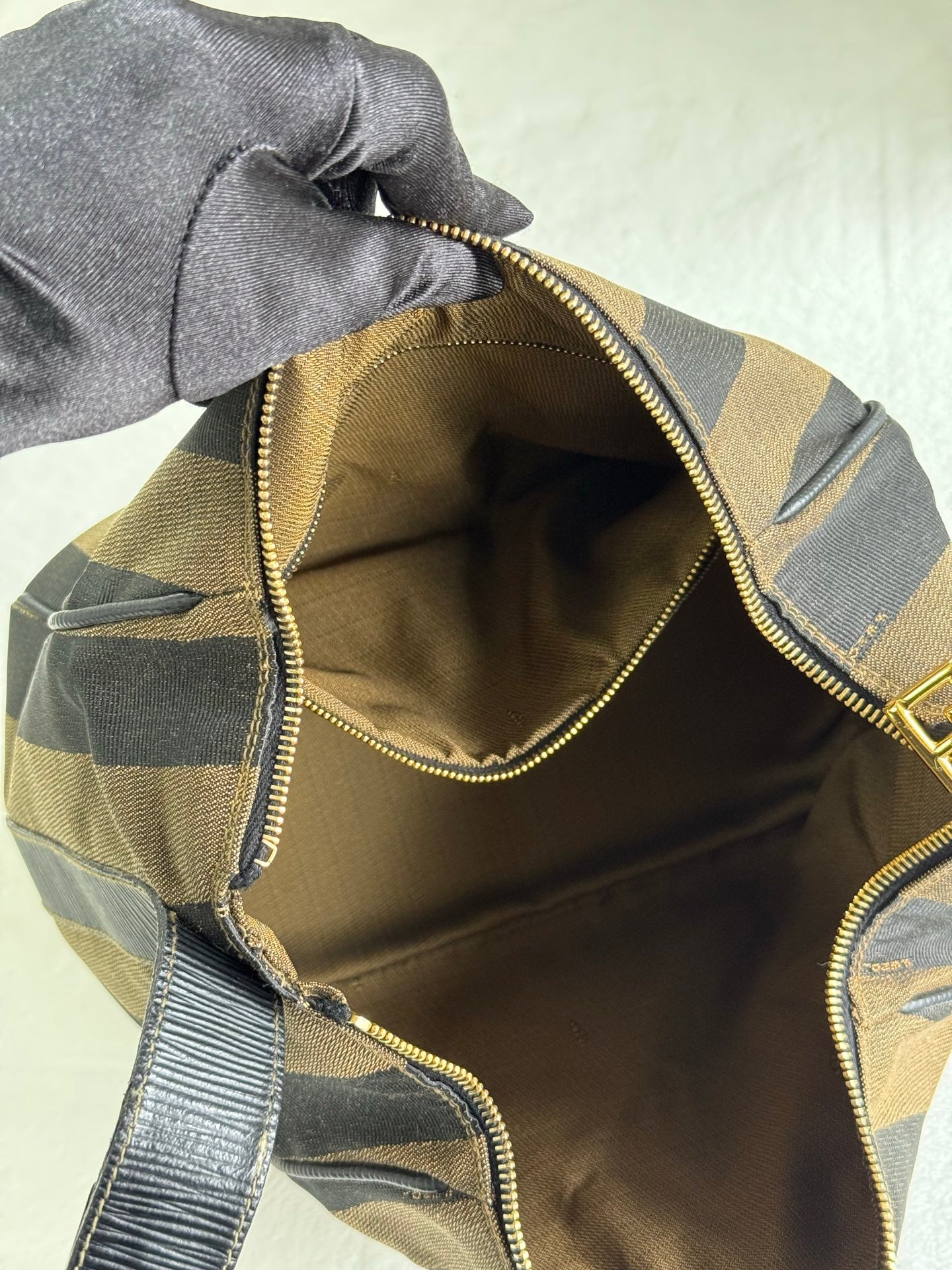 FENDI Pequin Stripe Box Bag