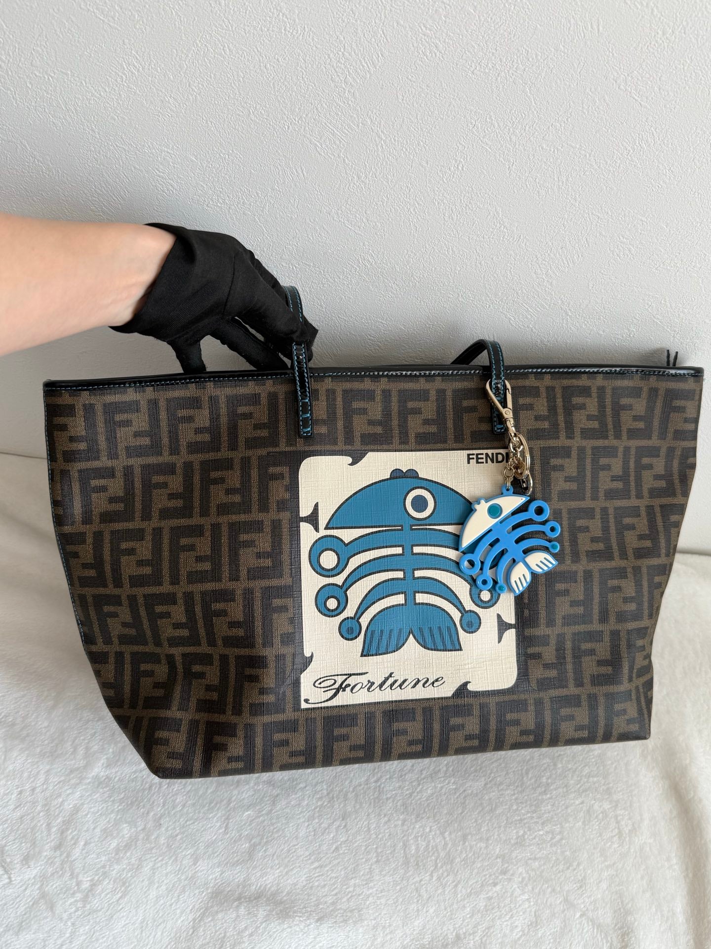 FENDI Fortune Fish Zucca Tote Bag