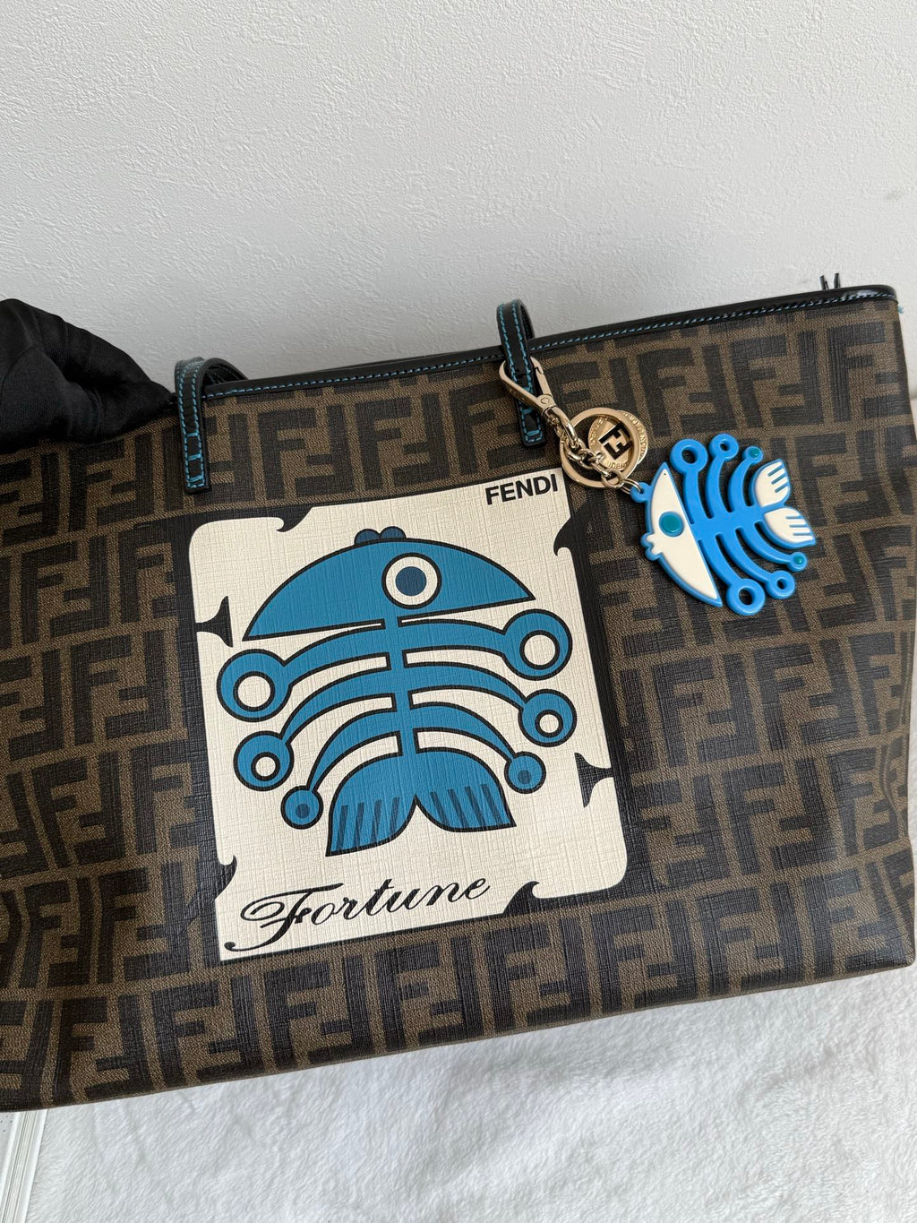 FENDI Fortune Fish Zucca Tote Bag