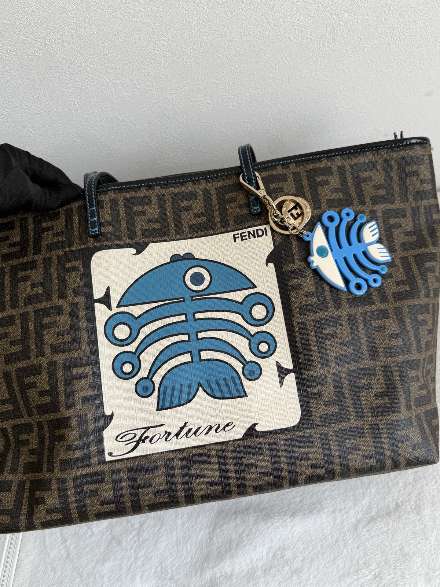 FENDI Fortune Fish Zucca Tote Bag