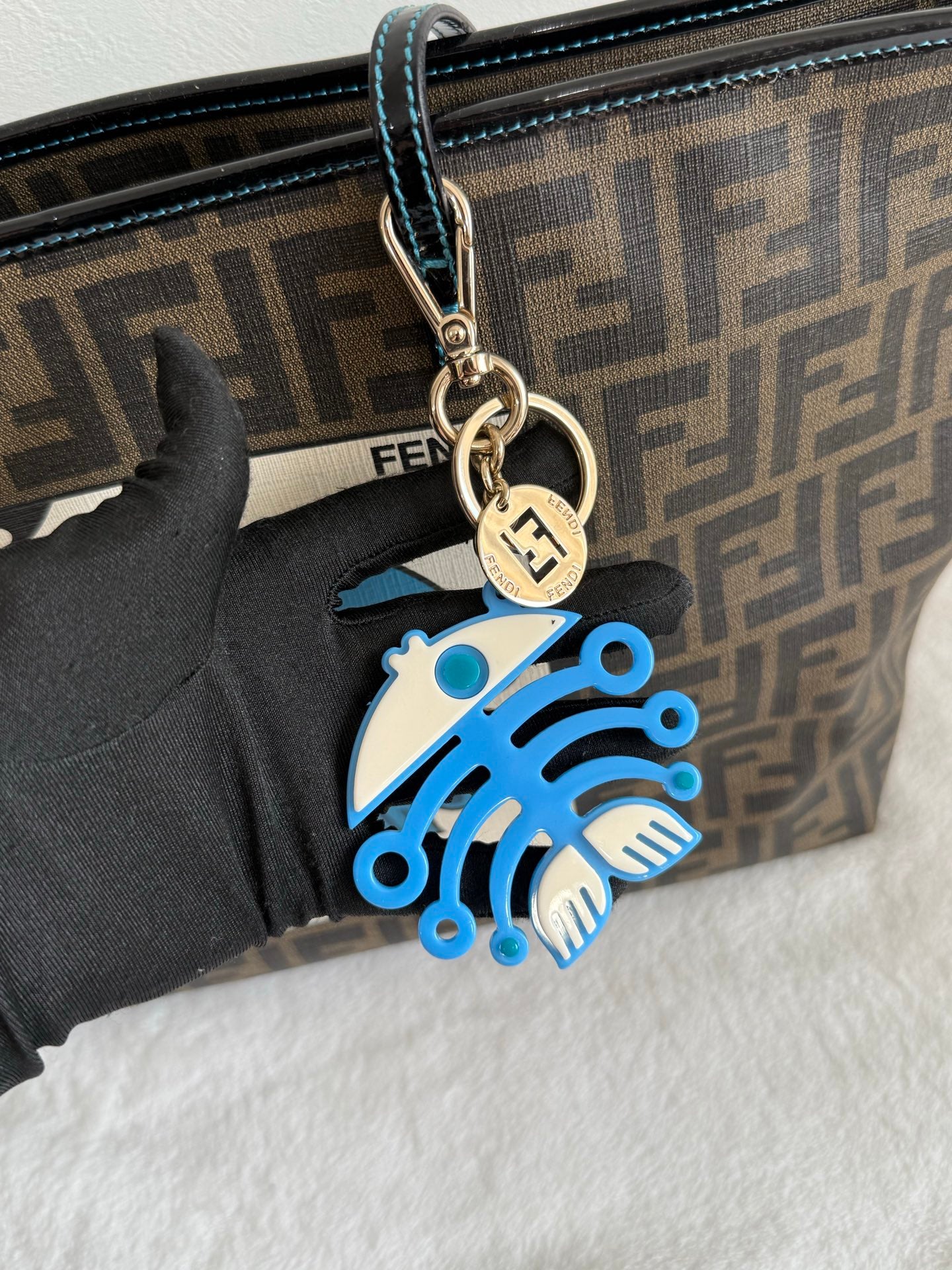 FENDI Fortune Fish Zucca Tote Bag