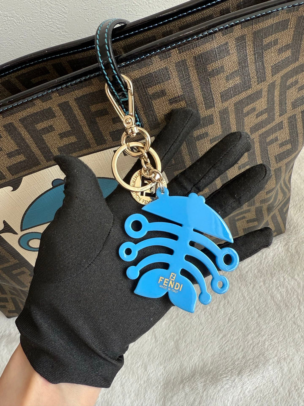 FENDI Fortune Fish Zucca Tote Bag