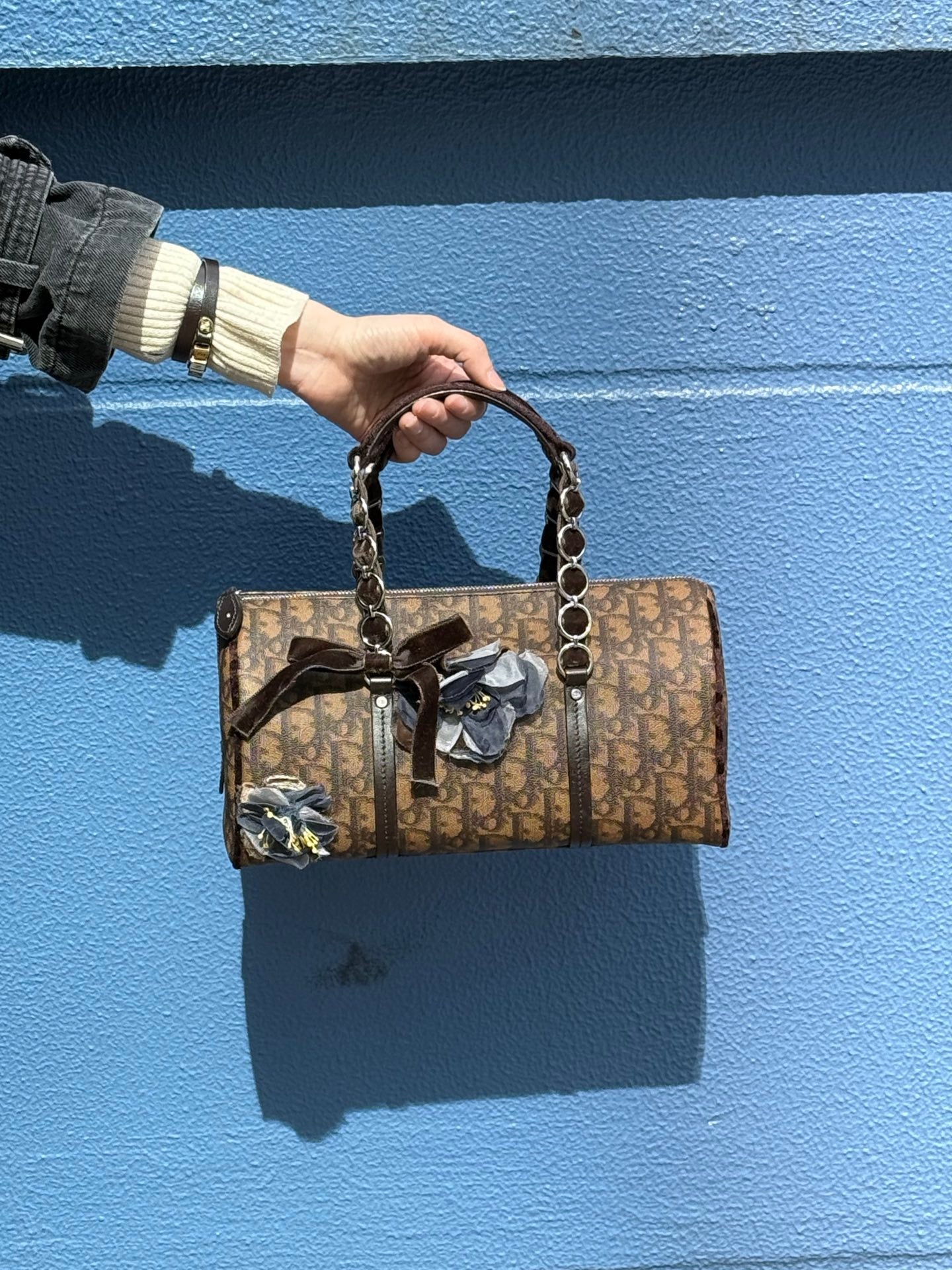 DIOR Trotter Romantique Hand Bag PVC Leather