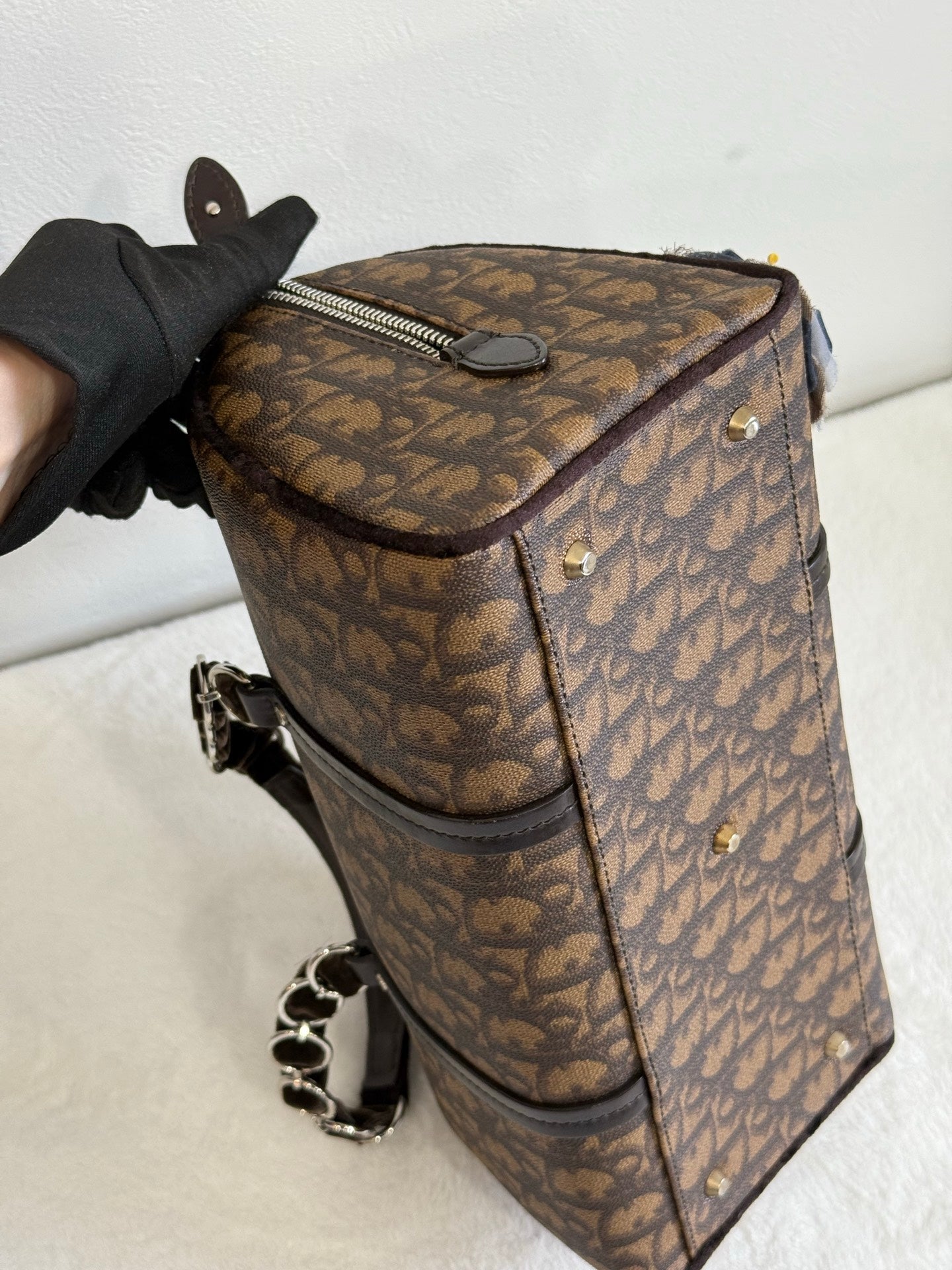 DIOR Trotter Romantique Hand Bag PVC Leather