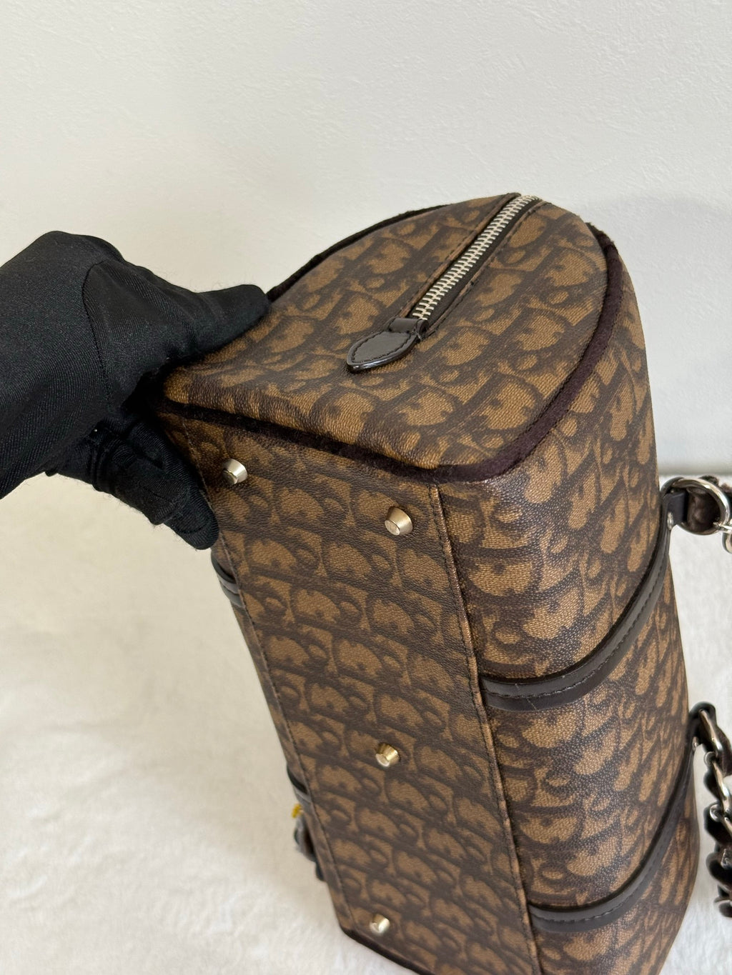 DIOR Trotter Romantique Hand Bag PVC Leather