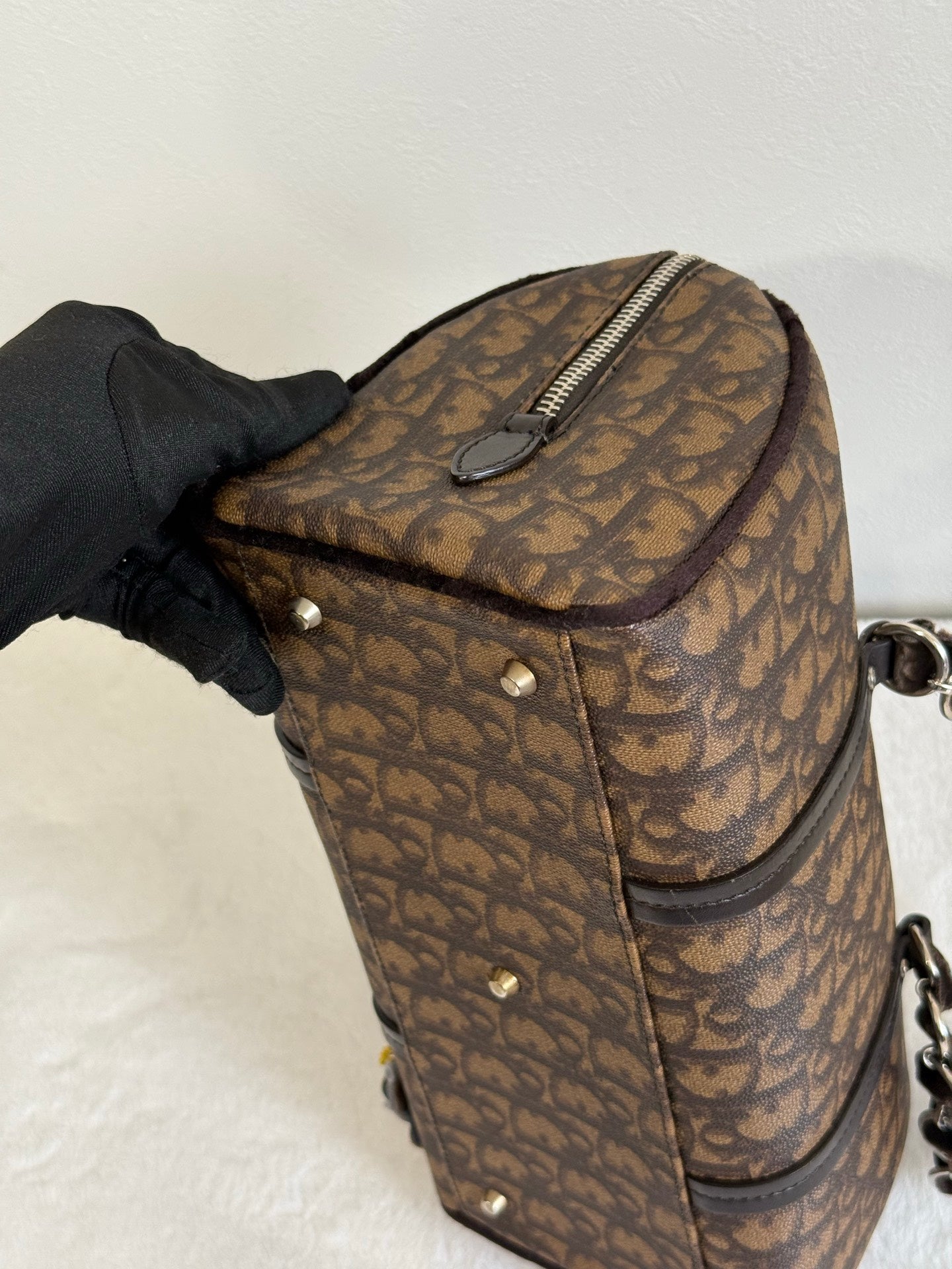 DIOR Trotter Romantique Hand Bag PVC Leather