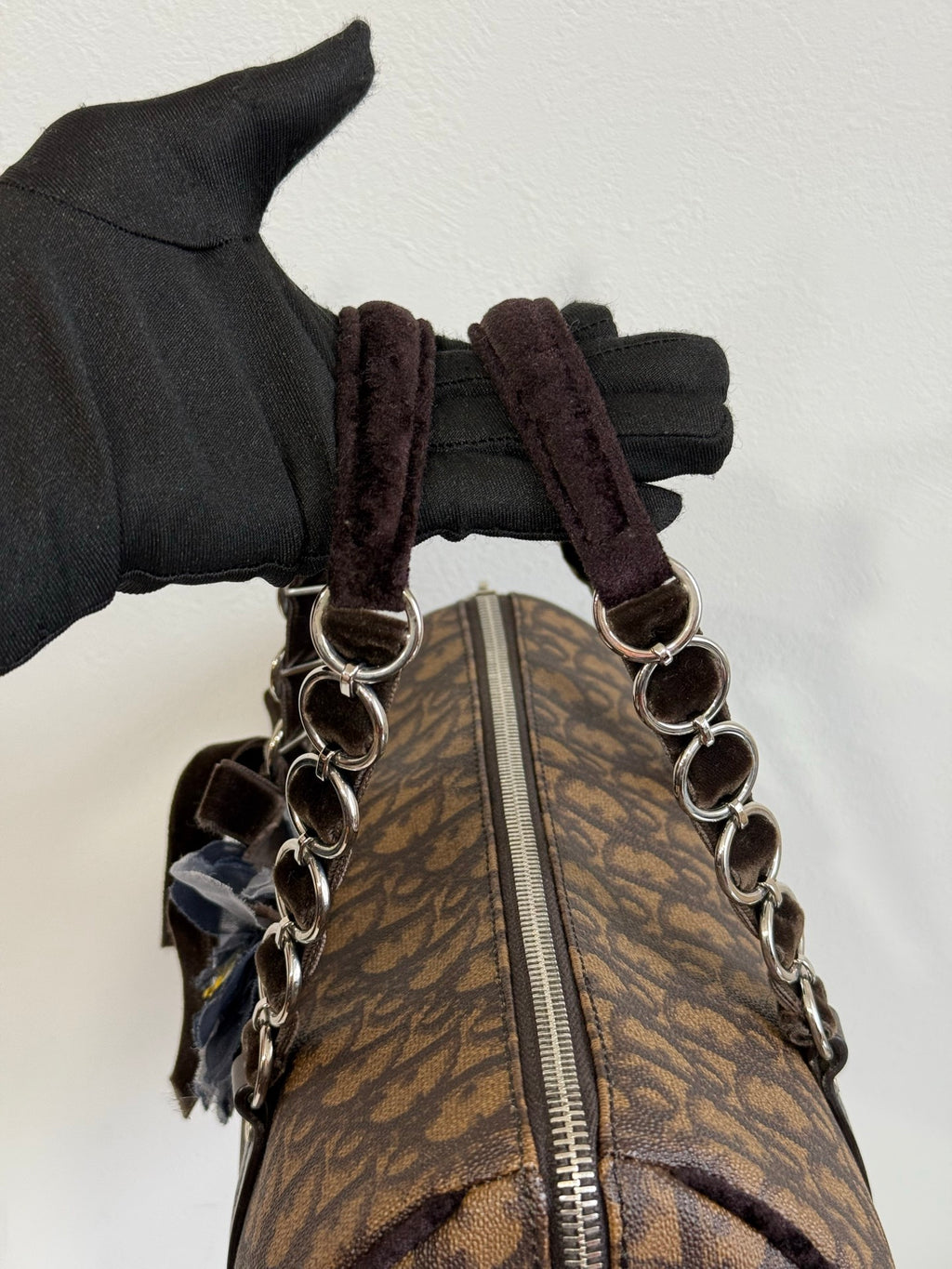 DIOR Trotter Romantique Hand Bag PVC Leather