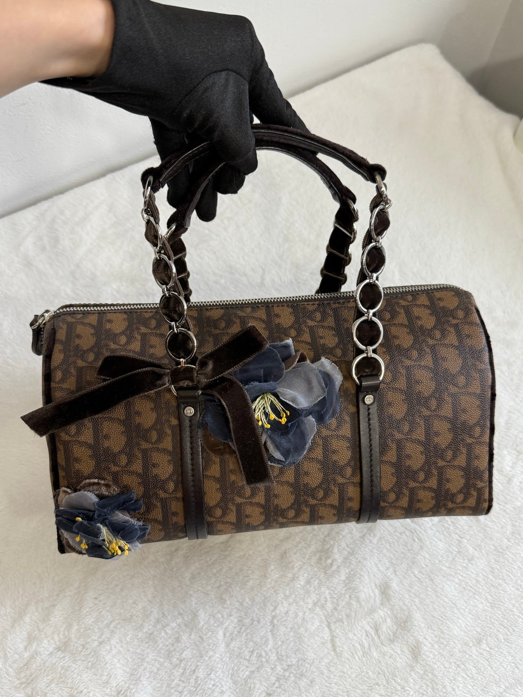 DIOR Trotter Romantique Hand Bag PVC Leather